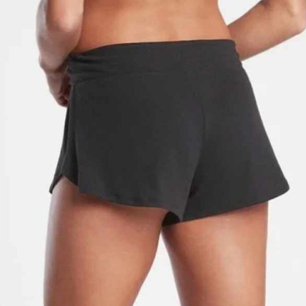 Athleta Well Rested Sleep Short - Ribbed Black - Picture 2 of 3